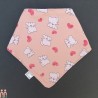 دستمال گردن و پیشبند نوزاد و کودک وارداتی 2 لایه نخی صورتی فیل Baby Triangle cotton bibs