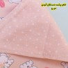 دستمال گردن و پیشبند نوزاد و کودک وارداتی 2 لایه نخی صورتی فیل Baby Triangle cotton bibs