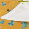 دستمال گردن و پیشبند نوزاد و کودک وارداتی 2 لایه نخی زرد دایناسور Baby Triangle cotton bibs