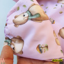کاپشن دخترانه کلاه دار داخل خز ضدآب صورتی خرس شالگردنی Kids Jacket