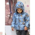کاپشن پفی پسرانه اسپرت ضدآب گرم 3 لایه وارداتی آبی تدی مارک بویینگ Boying kids hooded jacket