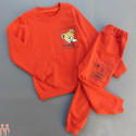 بلوز و شلوار بچه گانه دورس نخی اعلا قرمز خرس کوچولو kids new set clothes