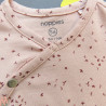 سرهمی نوزادی دخترانه وارداتی نخی مارک نوپیز رنگ صورتی کالباسی Noppies baby junpsuits