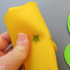 پیشبند سیلیکونی وارداتی کاسه دار ضدلک نوزاد و کودک صورتی ردپا Baby silicone bibs
