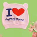 کلاه نوزاد کشی پنبه ای وارداتی صورتی گوش دار آی لاو ماماپاپا Newborn cotton hat
