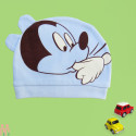 کلاه نوزاد کشی پنبه ای وارداتی آبی گوش دار میکی موس Newborn cotton hat