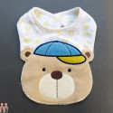 پیشبند عروسکی نوزاد وارداتی 3 لایه خرس Baby cute bear plush bibs