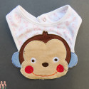 پیشبند عروسکی نوزاد وارداتی 3 لایه میمون Baby cute plush bibs