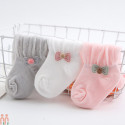 جوراب دخترانه مجلسی ساق بلند پاپیون کوچولو وارداتی کیفیت عالی نخ پنبه ای girl bow tie socks