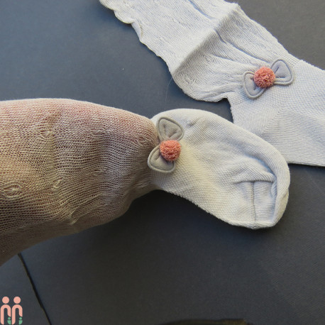 جوراب دخترانه مجلسی ساق بلند پاپیون کوچولو وارداتی کیفیت عالی نخ پنبه ای girl bow tie socks