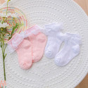 جوراب دخترانه مجلسی لبه توردار وارداتی کیفیت عالی نخ پنبه ای 2 تا 4 سال girl bow tie socks