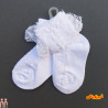 جوراب دخترانه مجلسی لبه توردار وارداتی کیفیت عالی نخ پنبه ای 2 تا 4 سال girl bow tie socks