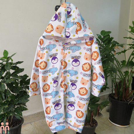 سرهمی کلاهدار مخمل دورو نوزاد و کودک سفید پنگوئن baby new fleece jumpsuits سرهمی کلاهدار مخمل دورو نوزاد و کودک سفید پنگوئن baby new fleece jumpsuits