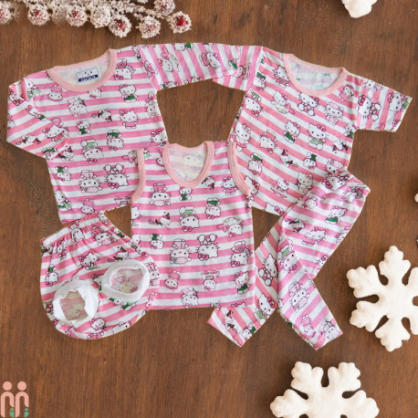 ست لباس بیمارستان نوزاد 5 تکه کیتی Baby born kitty clothes set ست لباس بیمارستان نوزاد 5 تکه کیتی Baby born kitty clothes set