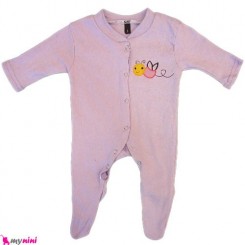 سرهمی نخی نوزاد و کودک 0 تا 9 ماه یاسی زنبور Baby cotton sleepsuit
