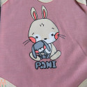 لباس ست نوزادی دخترانه بادی رکابی و مانتو و شلوار نخی 3 تکه کالباسی کرمی خرگوش Baby new cotton clothes set