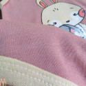 لباس ست نوزادی دخترانه بادی رکابی و مانتو و شلوار نخی 3 تکه کالباسی کرمی خرگوش Baby new cotton clothes set