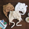کلاه خز نوزاد و کودک روگوشی 2 لایه تدی teddy warm hats