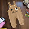 بیلر بلند دخترانه بیسکویتی نوزاد و بچه گانه نسکافه ای گربه kids billersuit clothes