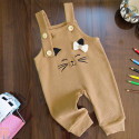 بیلر بلند دخترانه بیسکویتی نوزاد و بچه گانه نسکافه ای گربه kids billersuit clothes