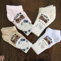 جوراب مچی 4 عددی نخی نوزاد و کودک تدی بوکله کیوت kids cotton socks