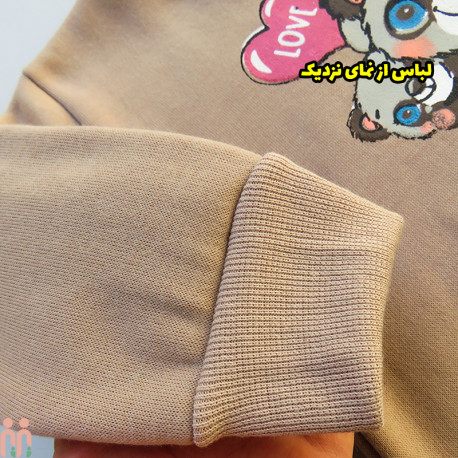 بلوز و شلوار تو کُرکی بچه گانه نسکافه ای پاندا kids new warm set clothes