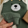 بیلر بلند نوزاد و بچه گانه سبز تدی kids teddy billersuit