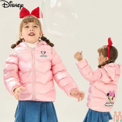 کاپشن پفی بچه گانه مارک دیزنی ضدآب گرم 3 لایه وارداتی صورتی مینی ماوس Disney kids hooded jacket