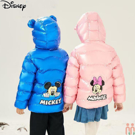 کاپشن پفی پسرانه مارک دیزنی ضدآب گرم 3 لایه وارداتی آبی میکی ماوس Disney kids hooded jacket