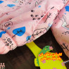 کاپشن خزدار دخترانه کلاهدار 2 لایه ضدآب گرم صورتی خرگوش kids hooded jacket