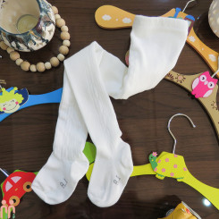 جوراب شلواری دخترانه نخی کبریتی سفید girl pantyhose