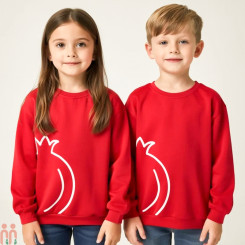 بلوز دورس نخی بچه گانه قرمز انار دخترانه پسرانه اسپرت kids new red shirt