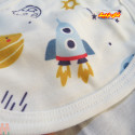 ست لباس بیمارستان نوزاد 7 تکه نخی اعلا طرح فضایی Baby born clothes set