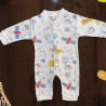 ست لباس بیمارستان نوزاد 7 تکه نخی اعلا طرح فضایی Baby born clothes set
