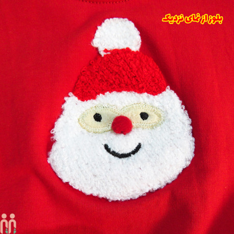 بلوز دورس نخی بچه گانه قرمز بابانوئل دخترانه پسرانه اسپرت kids new red shirt
