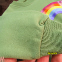 بلوز و شلوار دورس نخی دخترانه ابر و رنگین کمان سبز Rainbow set clothes