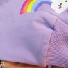 بلوز و شلوار دورس نخی دخترانه ابر و رنگین کمان یاسی Rainbow set clothes