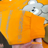 لباس مجلسی اسپرت بچه گانه بلوز دورس و شلوار لی تدی نارنجی 3 بُعدی Kids teddy 3D clothes
