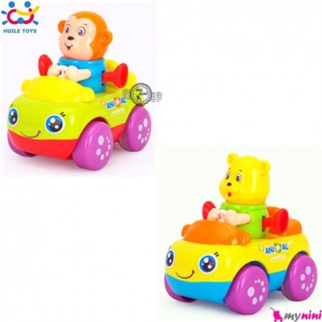 ماشین حیوانات هویلی تویز خرس و میمون Huile Toys animal cars