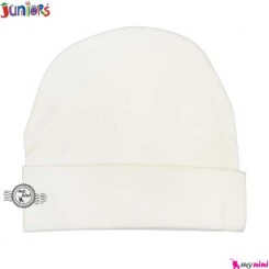 بهترین لباس سفید نوزاد کلاه کشی جونیورز پنبه ای Juniors baby cotton hat