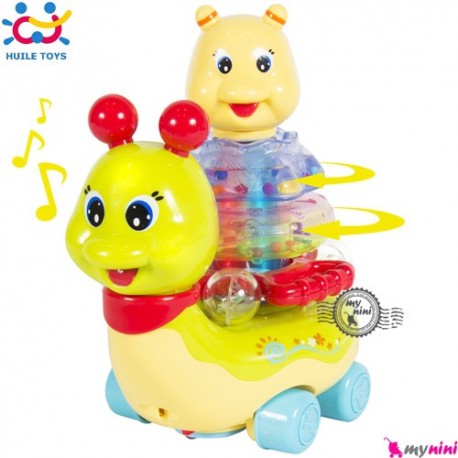 حلزون موزیکال هویلی تویز جغجغه ای Huile Toys musical snail