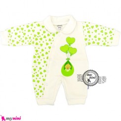 سرهمی توکُرکی نوزاد و کودک بادکنک سبز Baby warm sleepsuit