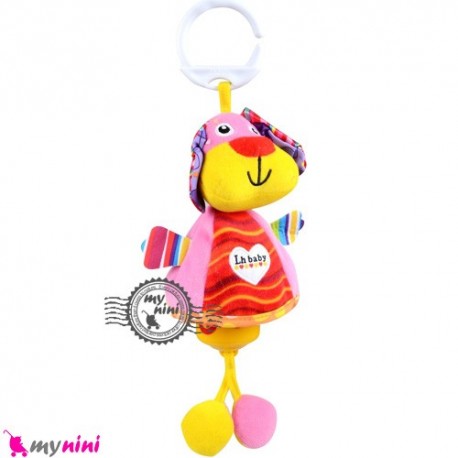 عروسک آویز صدادار پولیشی سگ LH Baby Plush Toys