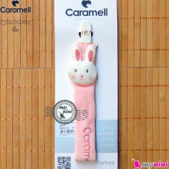 بند پستانک کارامل عروسکی خرگوش صورتی Caramell baby pacifier holder