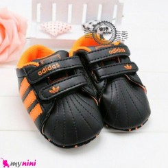 کفش اسپُرت نوزاد و کودک آدیداس مشکی نارنجی Baby footwear