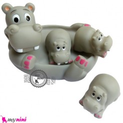 پوپت حمام اسب آبی 4 عددی 4PCS Hippo bath toys