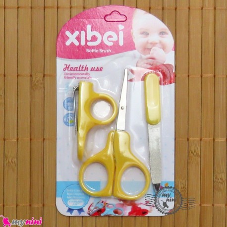 ناخنگیر و قیچی و سوهان 3 تکه نوزاد و کودک Baby nail clipper and scissor