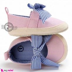 کفش نوزاد و کودک دخترانه پاپیون رنگ صورتی Baby girl footwear
