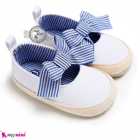 کفش نوزاد و کودک دخترانه پاپیون رنگ سفید Baby girl footwear