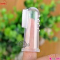 مسواک انگشتی قاب دار مارک اپل بی بی آبی Apple baby toothbrush